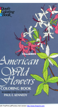 American Wild Flowers - Dover Coloring Book - English