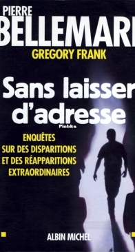 Sans Laisser D'Adresse - Pierre Bellemare, Grégory Frank - French