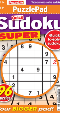 PuzzleLife PuzzlePad Quick Sudoku Super - Issue 54 - 09.2025 - English