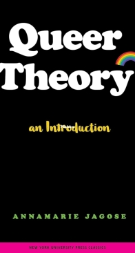 Queer Theory - Annamarie Jagose - English