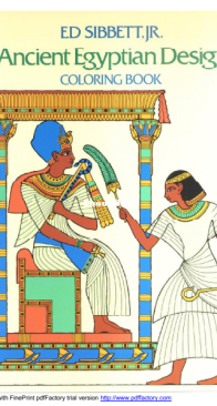 Ancient Egyptian Design - Dover Coloring Book - English