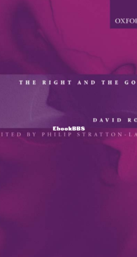 The Right and The Good - David Ross - English